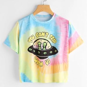 Tie dye graphic tee
